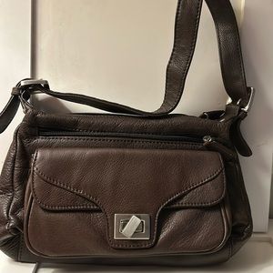 Wonderful! Leather Shoulder Bag Coldwater Creek Brown